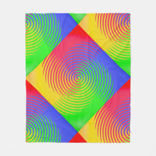 Rainbow Spiral Fleece Blanket