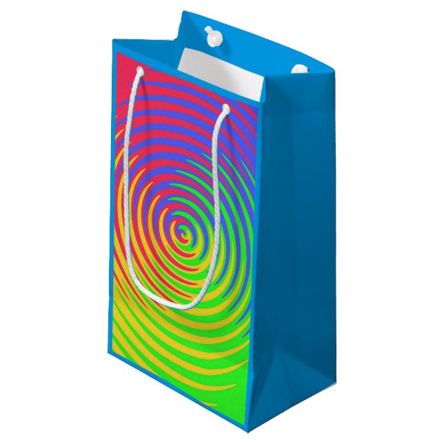 Rainbow Spiral Gift Bag (Front Angled)