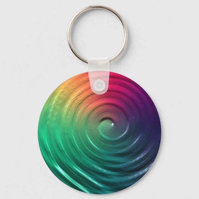 Rainbow Spiral Key Ring (Front)