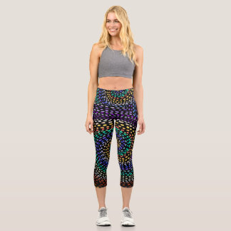 Rainbow Spiral Leggings for Women | Colorful Abstr