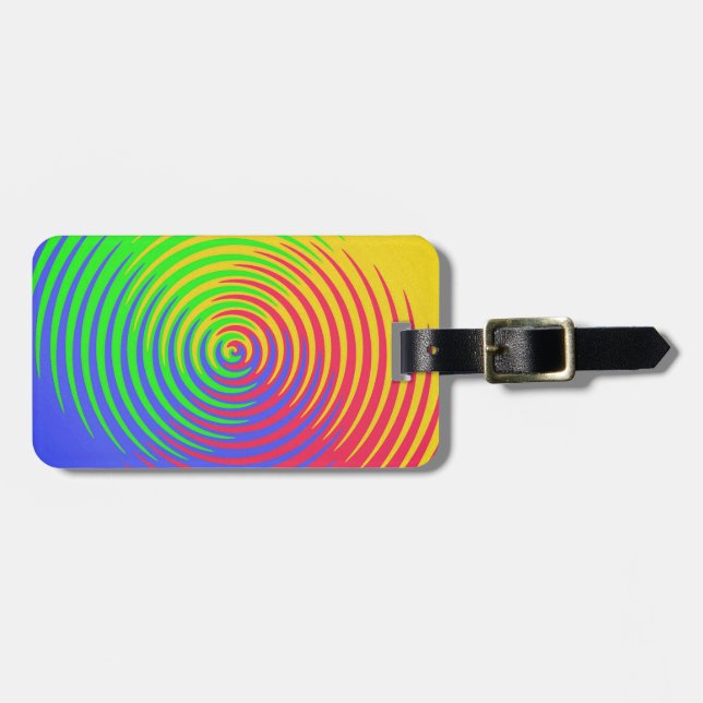 Rainbow Spiral Luggage Tag (Front Horizontal)