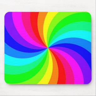 RAINBOW SPIRAL MOUSE PAD