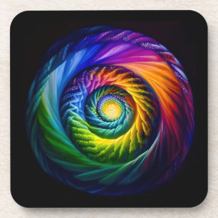 Rainbow Spiral Out Coaster
