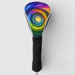 Rainbow Spiral Out Golf Head Cover