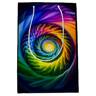 Rainbow Spiral Out Medium Gift Bag