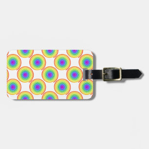 Rainbow Spiral Pattern Luggage Tag