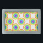 Rainbow Spiral Pattern Rectangular Belt Buckle<br><div class="desc">Seamless rainbow spiral pattern.</div>