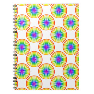 Rainbow Spiral Pattern Spiral Notebook