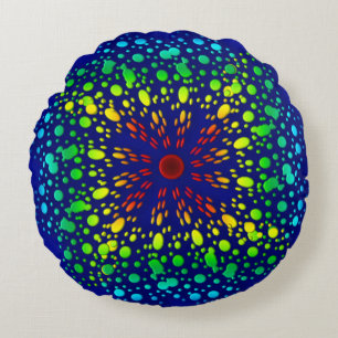 Rainbow spiral. round cushion