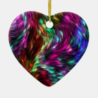 Rainbow Splash Ceramic Ornament