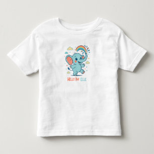 Rainbow Splash Elephant Custom Baby Animal Toddler T-Shirt