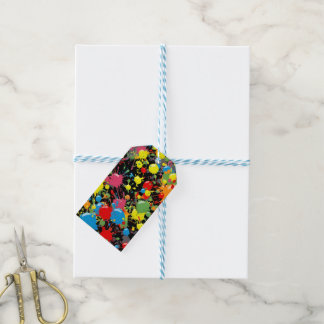Rainbow Splash Paint Droplets PD Gift Tags
