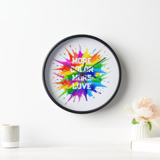 Rainbow Splash Pride Month Design Clock