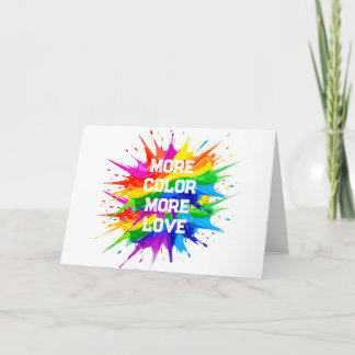 Rainbow Splash Pride Month Design Holiday Card