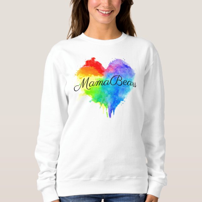 Rainbow Splatter Heart Hoodie (Front)