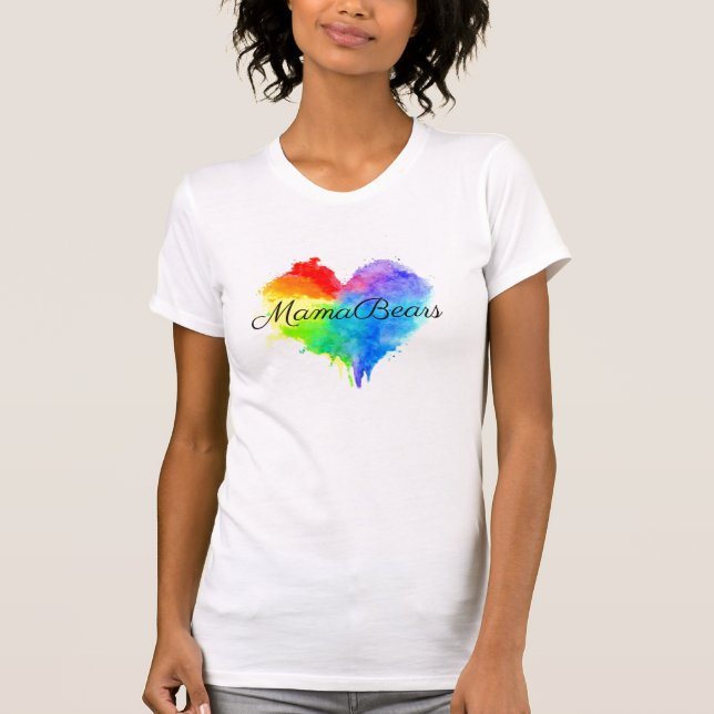 Rainbow Splatter Heart Shirt (Front)