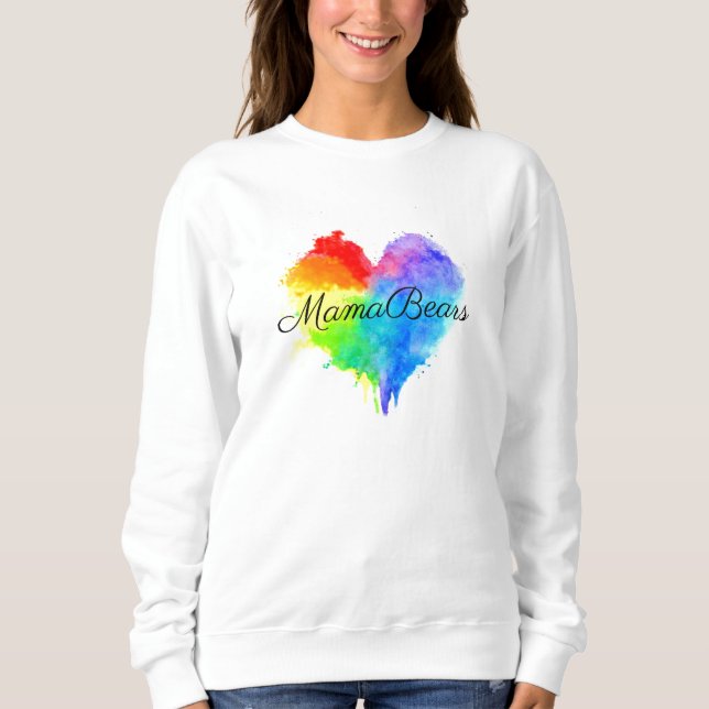 Rainbow Splatter Heart Sweatshirt (Front)