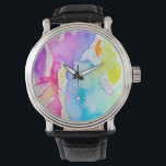Rainbow Splatter Watch By Megaflora<br><div class="desc">Rainbow Splatter Watch By Megaflora</div>