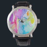 Rainbow Splatter Watch By Megaflora<br><div class="desc">Rainbow Splatter Watch By Megaflora</div>
