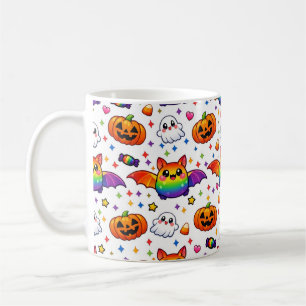 🦇🌈 Rainbow Spooky Party Crew Coffee Mug