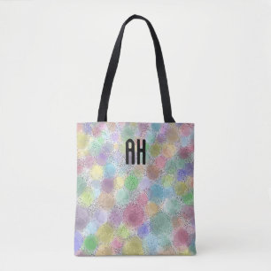 Rainbow Spots Monogram Tote