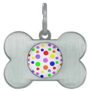 Rainbow Spots Pet Tag