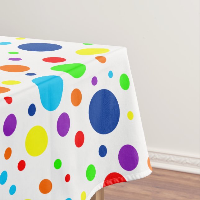 Rainbow Spots Tablecloth (In Situ)