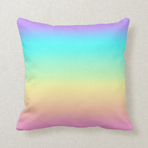 Rainbow Spring Pastels in Gradient Stripes Cushion
