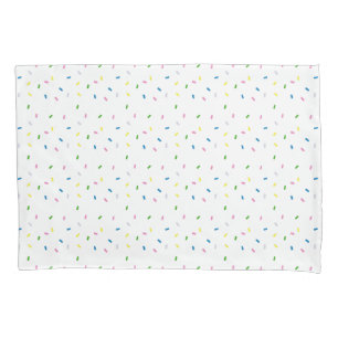 Rainbow Sprinkle Pattern Pillow Case