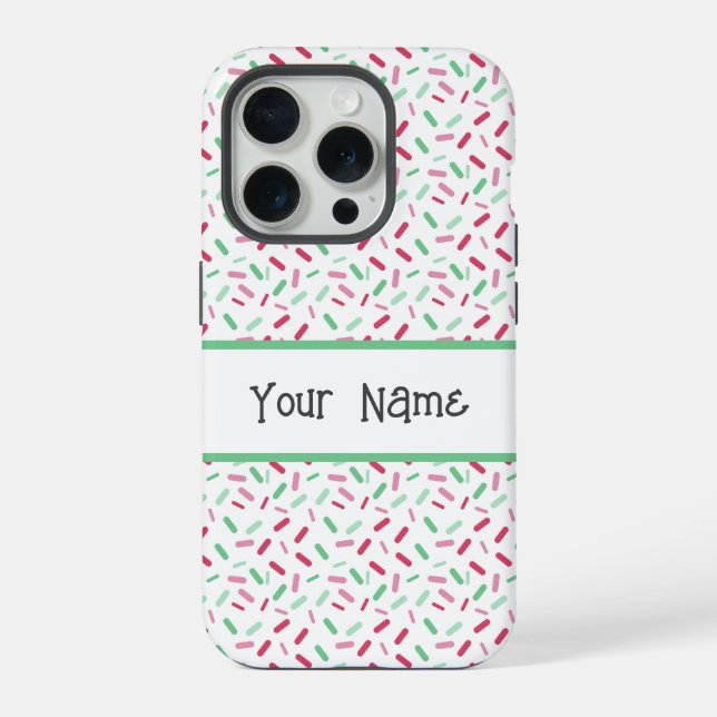 Rainbow Sprinkles Abrosexual Pride Flag iPhone Case (Back)