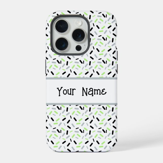 Rainbow Sprinkles Agender Pride Flag iPhone Case (Back)