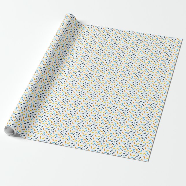 Rainbow Sprinkles AroAce Sunset Pride Flag Wrapping Paper (Unrolled)