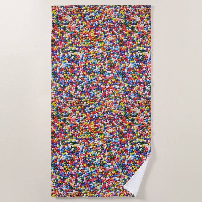 Rainbow sprinkles beach towel (Front)