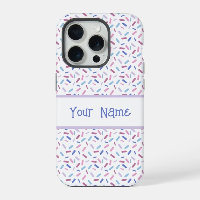Rainbow Sprinkles Bigender Pride Flag iPhone Case (Back)