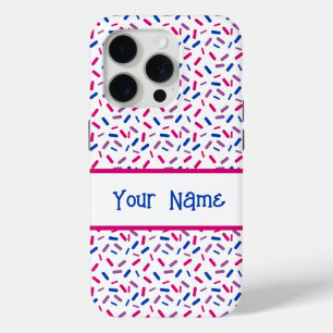 Rainbow Sprinkles Bisexual Pride Flag iPhone 15 Pro Case