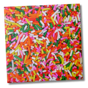 Rainbow Sprinkles Candy Pattern Tile