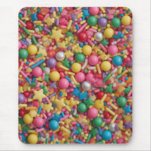 Rainbow Sprinkles Colourful Pattern Mouse Pad