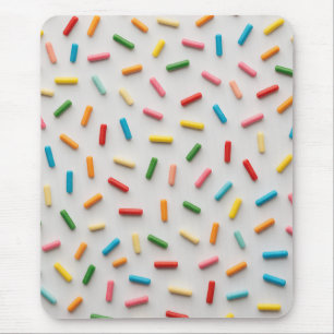 Rainbow Sprinkles Colourful Pattern Mouse Pad
