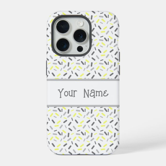 Rainbow Sprinkles Demigender Pride Flag iPhone Case (Back)