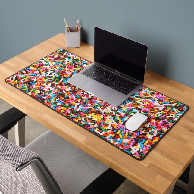 Rainbow Sprinkles Desk Mat (Office 2)