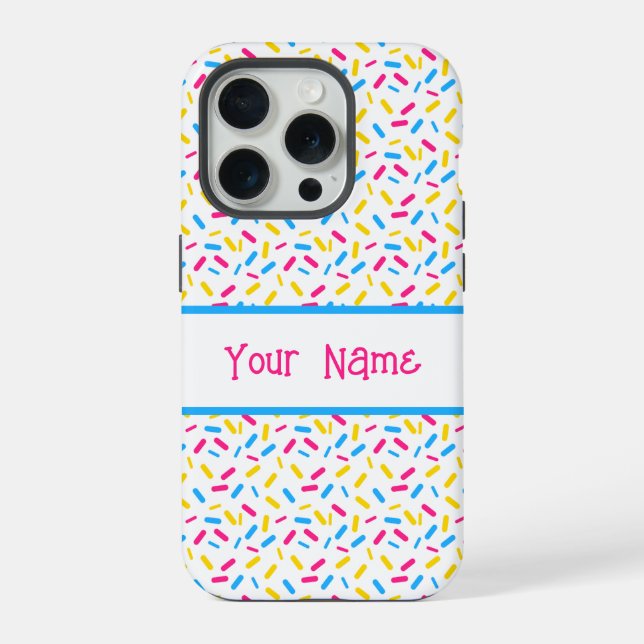 Rainbow Sprinkles Pansexual Pride Flag iPhone Case (Back)
