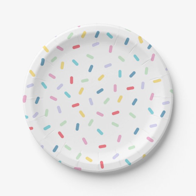 Rainbow Sprinkles Paper Plate (Front)