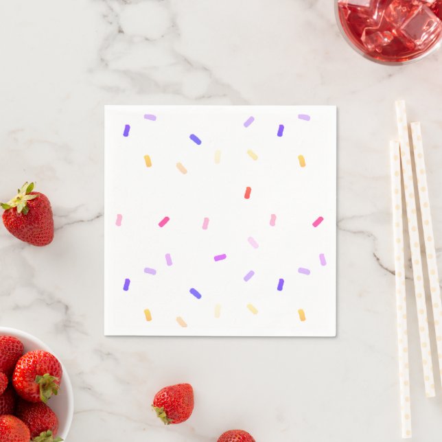 Rainbow Sprinkles Pattern Napkin (Insitu)