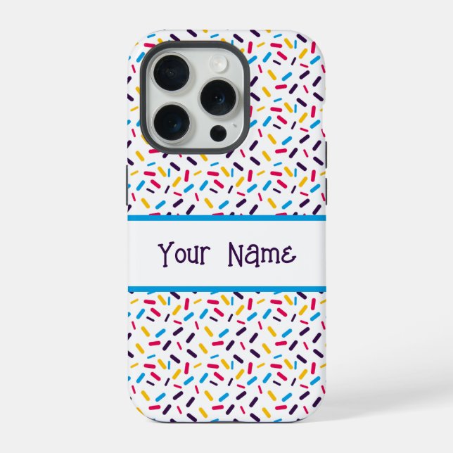 Rainbow Sprinkles Polyamory Pride Flag iPhone Case (Back)