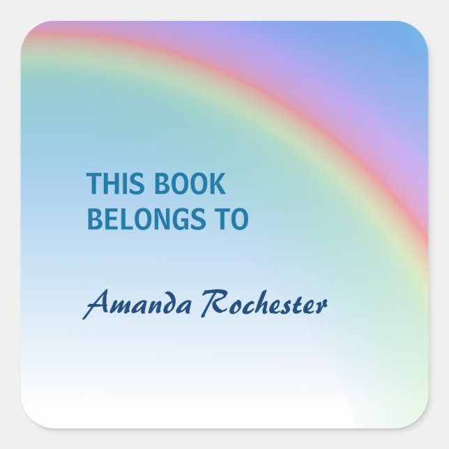 Rainbow Square Sticker (Front)