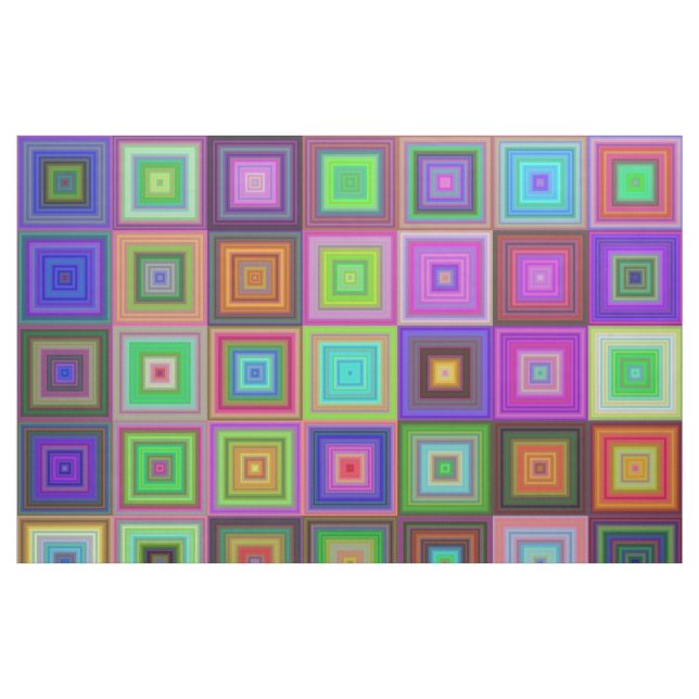 rainbow squares fabric (Fat Quarter)