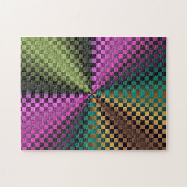 Rainbow Squares Jigsaw Puzzle (Horizontal)