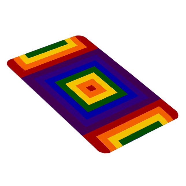 Rainbow Squares Magnet (Right Side)