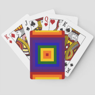 Rainbow Squares Playing Cards