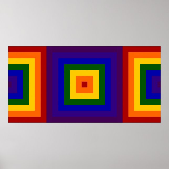Rainbow Squares Poster (Front)